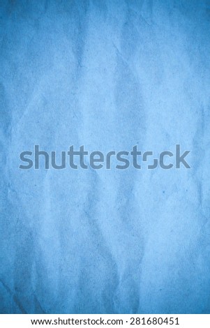 Texture crumpled Blue paper background.
