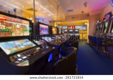 Blurred background, casino interior