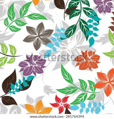 Vector Seamples Pattern Flower 