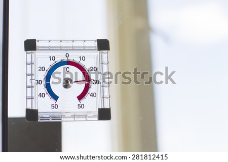 thermometer on the window