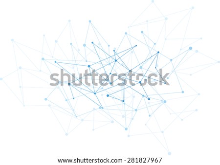 abstract background with blue dots and net 
