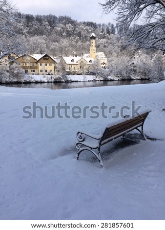 Winter in town Royalty-Free Stock Photo #281857601