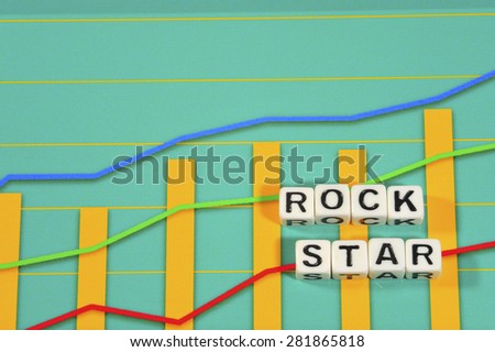 Business Term with Climbing Chart / Graph - Rock Star