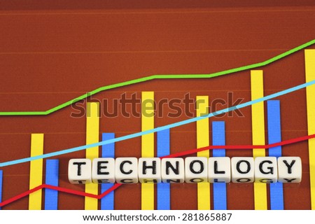 Business Term with Climbing Chart / Graph - Technology