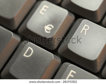 Detail of keys on a computer keyboard