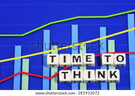 Business Term with Climbing Chart / Graph - Time To Think