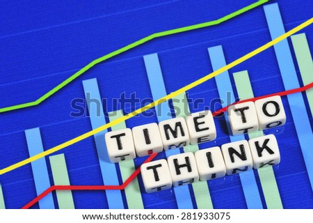 Business Term with Climbing Chart / Graph - Time To Think