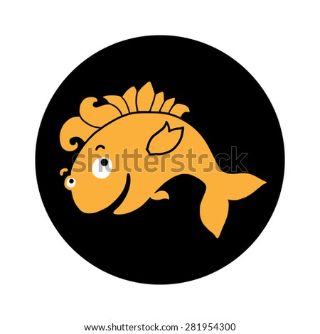 funny golden fish