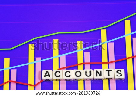 Business Term with Climbing Chart / Graph - Accounts