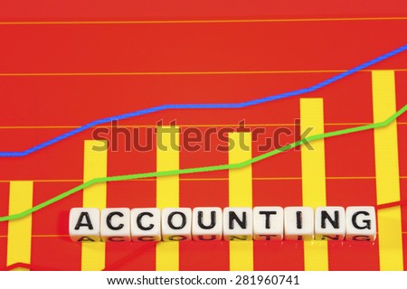 Business Term with Climbing Chart / Graph - Accounting