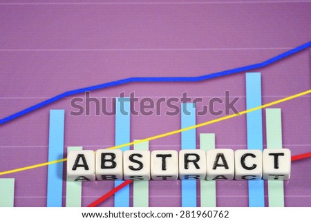 Business Term with Climbing Chart / Graph - Abstract