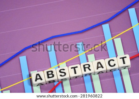 Business Term with Climbing Chart / Graph - Abstract