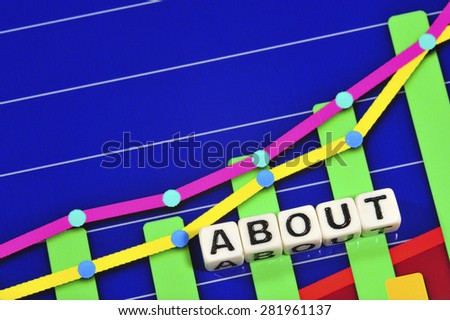 Business Term with Climbing Chart / Graph - About