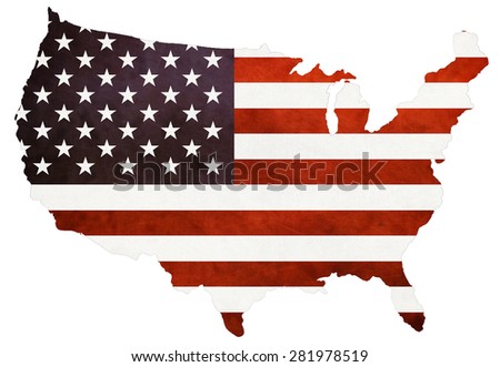 An design of American flag map