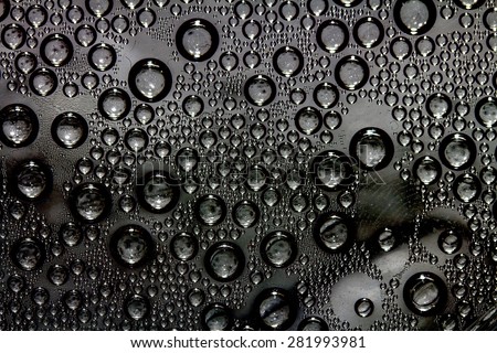 waterdrops bubbles on a dark background