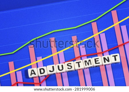 Business Term with Climbing Chart / Graph - Adjustment