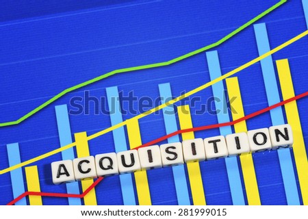 Business Term with Climbing Chart / Graph - Acquisition
