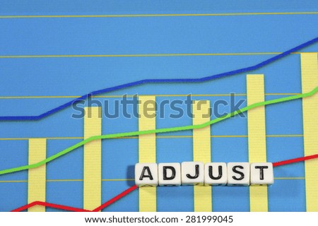 Business Term with Climbing Chart / Graph - Adjust