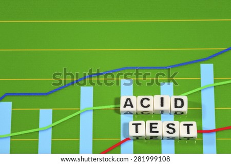 Business Term with Climbing Chart / Graph - Acid Test