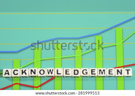 Business Term with Climbing Chart / Graph - Acknowledgement