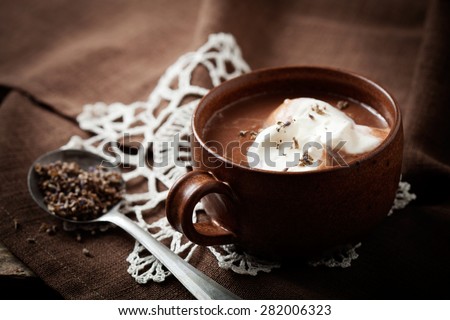 Hot chocolate with a hint of lavender