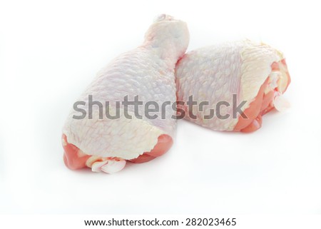 chicken legs on white background
