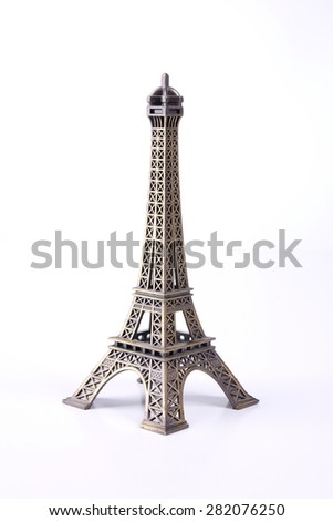 Figure Tour Eiffel on a white background isolated