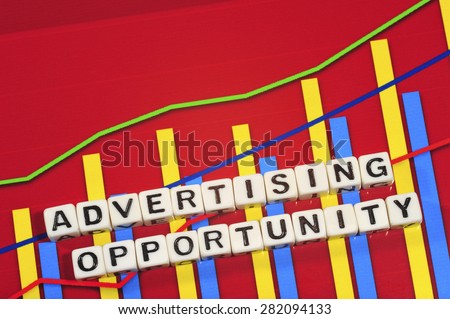 Business Term with Climbing Chart / Graph - Advertising Opportunity