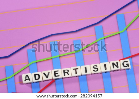 Business Term with Climbing Chart / Graph - Advertising