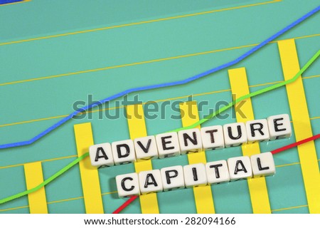 Business Term with Climbing Chart / Graph - Adventure Capital