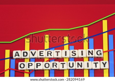 Business Term with Climbing Chart / Graph - Advertising Opportunity