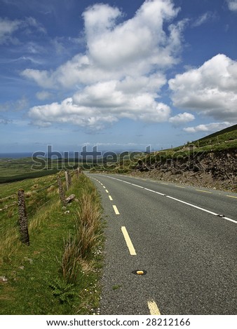 Countryside mountain road