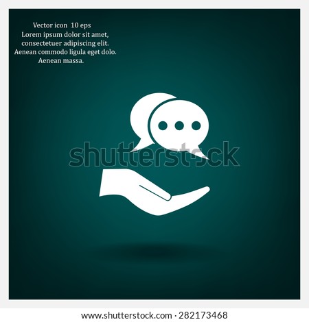 speech web icon. vector design