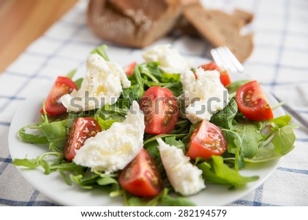 Caprese, Italian Salad with Tomatoes, Basil and Mozzarella 