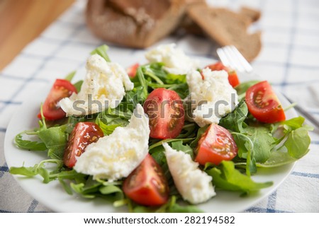 Caprese, Italian Salad with Tomatoes, Basil and Mozzarella 