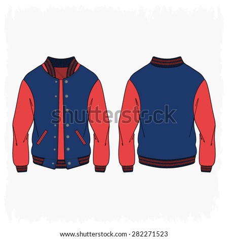 Download Classic Sport Varsity Jacket Template Royalty Free Stock Vector 519647035 Avopix Com