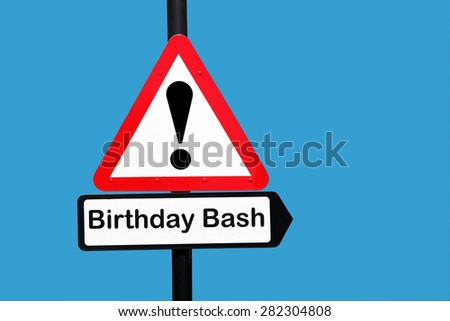 birthday bash sign