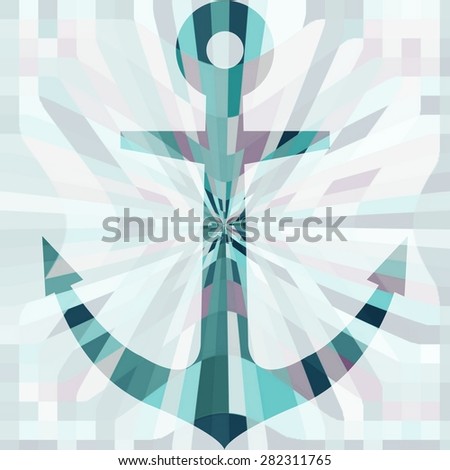 Anchor stylized ocean sea ornament pattern design