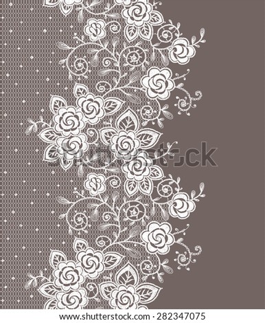 Vertical lace seamless pattern.