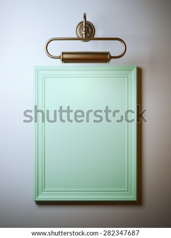 Vintage frame with lamp