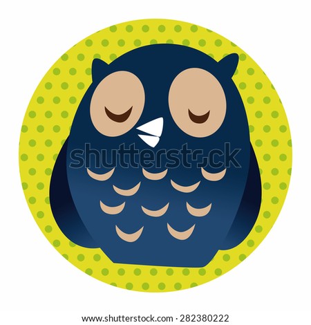 Animal owl flat icon elements, eps10