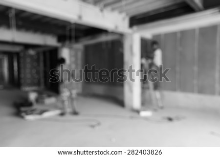 Construction Site - Construction work and blur picture 