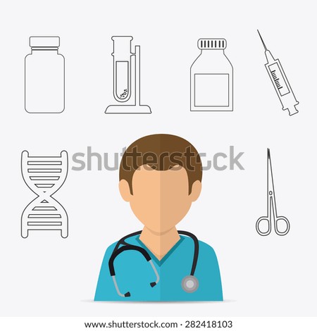 Medical design over white background, vector illustration.