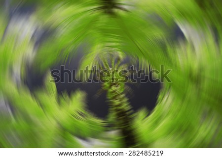 Green redial blur circle abstract for background