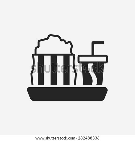 theater drinks and popcorn icon