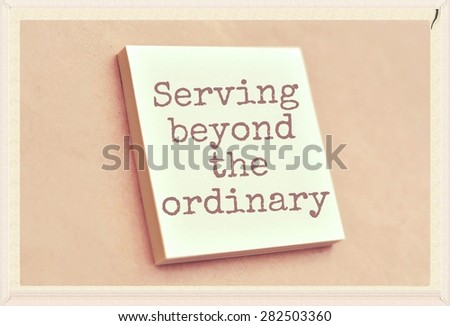 Text serving beyond the ordinary on the short note texture background
