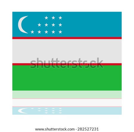 reflection flag uzbekistan