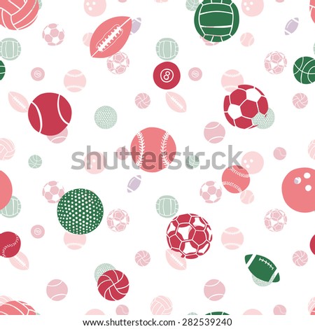 seamless pattern: sports balls