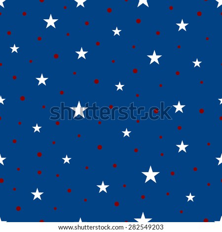 seamless pattern for Independence Day 4-th July with clipping mask. Vector