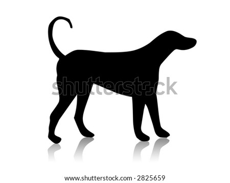 Black dog silhouette,shape,vector,pet